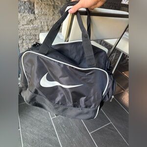 Nike Black and White Duffel Bag for Sports